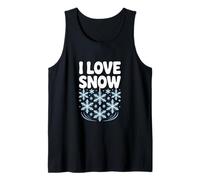Me encanta la nieve, invierno, las maravillas, los copos de nieve Camiseta sin Mangas