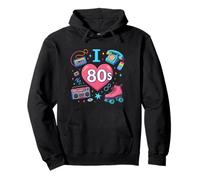 Me encanta la obra de arte de Down Memory Lanes de los 80 Sudadera con Capucha