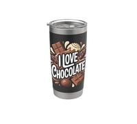 Me encanta la obsesión del chocolate dulce Vaso térmico de acero inoxidable de doble pared