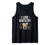 Me encanta la odontología Humor dental Cuidado dental Camiseta sin Mangas