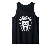 Me encanta la odontología Sonrisa Diente Humor Camiseta sin Mangas