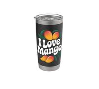 Me encanta la pasión de frutas tropicales con mango Vaso térmico de acero inoxidable de doble pared