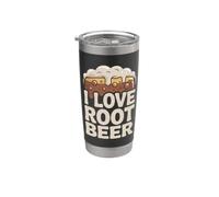 Me encanta la pasión entusiasta de la cerveza de raíz Vaso térmico de acero inoxidable de doble pared