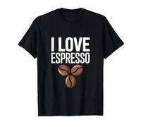 Me Encanta la pasión por los Granos de café Espresso Camiseta gráfica económica