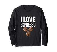 Me encanta la pasión por los granos de café espresso Manga Larga