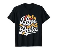 Me Encanta la Pasta Amante de la Cocina Italiana Camiseta gráfica económica, Hombre, Negro, L