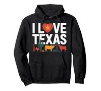 Me Encanta la Plataforma petrolífera para Ganado Texas Cactus Sudadera con Capucha