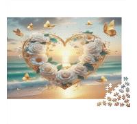 Me Encanta la Playa del Atardecer Puzzles 1000 Piezas Papel Reciclado para Adultos Puzzle para Adultos Juego Familiar Divertido Juego Educativo con desafío para Hombres y Mujeres 70x50cm/1000pcs