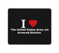 Me Encanta La Primera División Blindada del Ejército De Los Estados Unidos Alfombrilla De Ratón Portátil Alfombrilla De Escritorio Antideslizante Mousepad para Oficina Hogar Gaming 25X30Cm