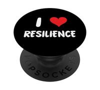 Me Encanta la resiliencia - Mentalidad de afrontamiento de dureza Dura PopSockets PopGrip Adhesivo
