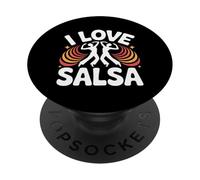 Me encanta la salsa Dance Passion Entusiasta PopSockets PopGrip Adhesivo