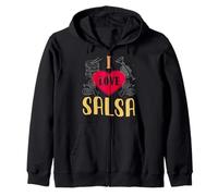 Me Encanta la Salsa y la música Latina es lo Mejor para Bailar Salsa Sudadera con Capucha