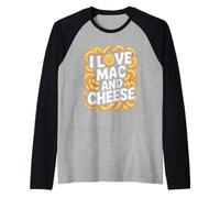 Me encanta la sonrisa de fideos macarrones y queso Camiseta Manga Raglan