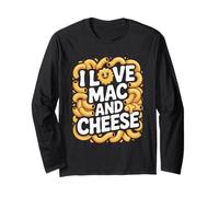 Me encanta la sonrisa de fideos macarrones y queso Manga Larga