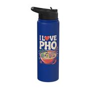 Me encanta la sopa de fideos Pho Cocina vietnamita Stainless Steel Insulated Water Bottle