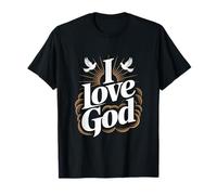 Me encanta la tipografía inspiradora de Dios Camiseta