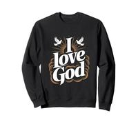 Me encanta la tipografía inspiradora de Dios Sudadera
