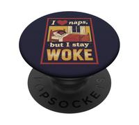 Me Encanta Las Siestas despertó Divertido Política Liberal Activismo Vintage PopSockets PopGrip Adhesivo