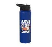 Me encanta Llamas Llama Enthusiast Delight Stainless Steel Insulated Water Bottle
