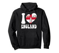 Me Encanta Londres, Inglaterra, Bandera en Forma de corazón, Orgulloso inglés, papá, mamá, tía Sudadera con Capucha