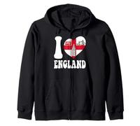 Me Encanta Londres, Inglaterra, Bandera en Forma de corazón, Orgulloso inglés, papá, mamá, tía Sudadera con Capucha