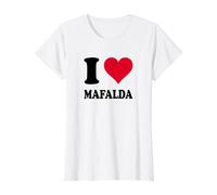 Me Encanta Mafalda Camiseta gráfica económica, Mujer, Blanco, XL