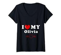 Me encanta mi Olivia haciendo cosas de Olivia Camiseta Cuello V