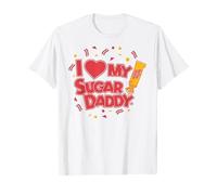 Me Encanta mi papá Rico Camisetas Divertidas Regalos para el Día del Padre para papá Camisetas con Frases y gráficos para Hombres