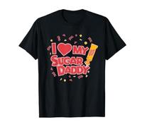 Me Encanta mi papá Rico Camisetas Divertidas Regalos para el Día del Padre para papá Camisetas con Frases y gráficos para Hombres