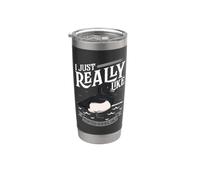 Me encanta mi pato moñudo Vaso térmico de acero inoxidable de doble pared
