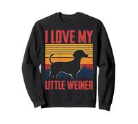 Me Encanta mi pequeño Weiner, Divertido Juego de Palabras, Dachshund, Amante de los Perros Sudadera
