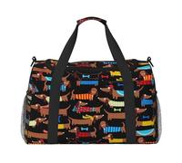 Me Encanta mi Perro Salchicha (Estampado),Bolsas Deportivas, Bolsos de Viaje Deportivos Cruzados de Mano, Bolsas de Viaje de Gran Capacidad para Mujeres y Hombres.