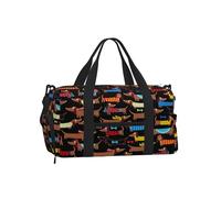 Me Encanta mi Perro Salchicha (Estampado),Bolso Deportivo Bandolera de Mano, Bolsa de Deporte, Bolsa de Viaje de Gran Capacidad para Mujeres y Hombres.