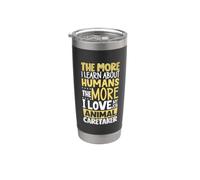 Me encanta mi trabajo - cuidador de animales Vaso térmico de acero inoxidable de doble pared
