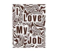 Me encanta mi trabajo, letras con citas de ondas, motivación, inspiración positiva. Calcomanías de tallado fino 38x50.4cm Removible sin dejar pegamento Café