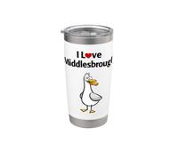 Me encanta Middlesbrough Vaso térmico de acero inoxidable de doble pared