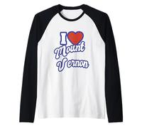 Me Encanta Mount Vernon Nueva York Camiseta Manga Raglan