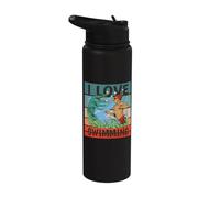 Me encanta nadar, ¿Qué tan rápido puedes nadar Cocodrilo Stainless Steel Insulated Water Bottle