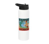 Me encanta nadar, ¿Qué tan rápido puedes nadar Cocodrilo Stainless Steel Insulated Water Bottle