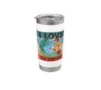 Me encanta nadar, ¿Qué tan rápido puedes nadar Cocodrilo Vaso térmico de acero inoxidable de doble pared