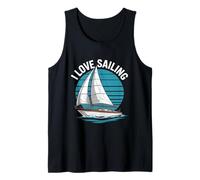 Me encanta navegar, el arte de los barcos náuticos Camiseta sin Mangas