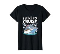 Me Encanta Navegar Oceanic Journey Escape Camiseta gráfica económica, Mujer, Negro, M