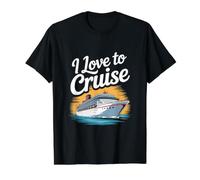 Me Encanta navegar por los sueños de Viaje oceánico Camiseta gráfica económica, Hombre, Negro, L