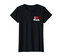 Me Encanta Nick Nicholas Camiseta gráfica económica, Mujer, Negro, L