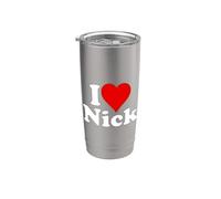 Me encanta Nick Nicholas Vaso térmico de acero inoxidable de doble pared