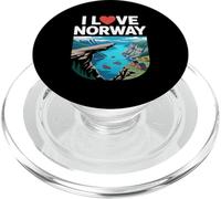 Me Encanta Noruega Paisaje de Fiordos Escénicos Viajes PopSockets PopGrip para MagSafe