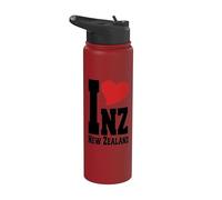 Me encanta NZ Heart NZ Love Nueva Zelanda Neozelander Pride Stainless Steel Insulated Water Bottle