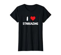 Me Encanta observar Las Estrellas - Espacio del telescopio astronómico Star Gazer Camiseta gráfica económica, Mujer, Negro, XS