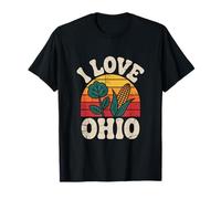 Me encanta Ohio Retro Sunset Farm Camiseta