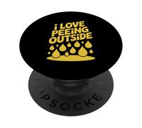 Me Encanta orinar afuera Divertido Acampar al Aire Libre PopSockets PopGrip Adhesivo